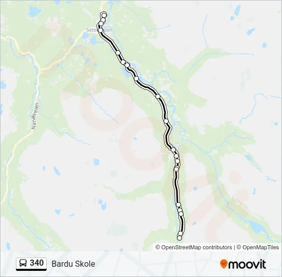 340 Bus Line Map