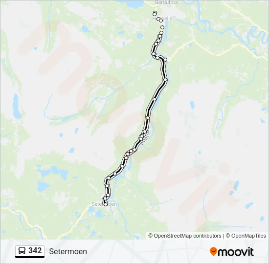 342 Bus Line Map