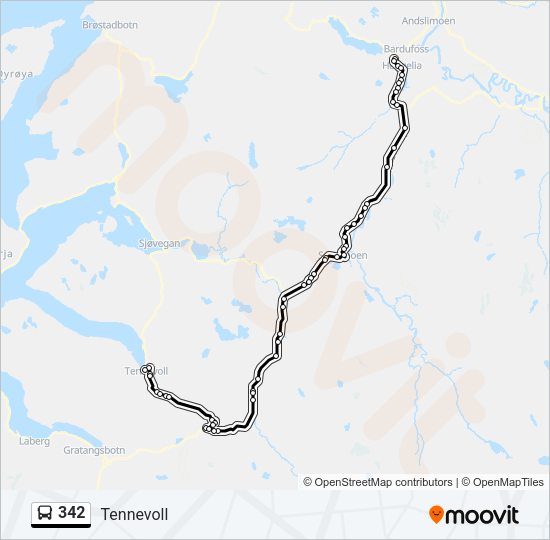 342 Bus Line Map