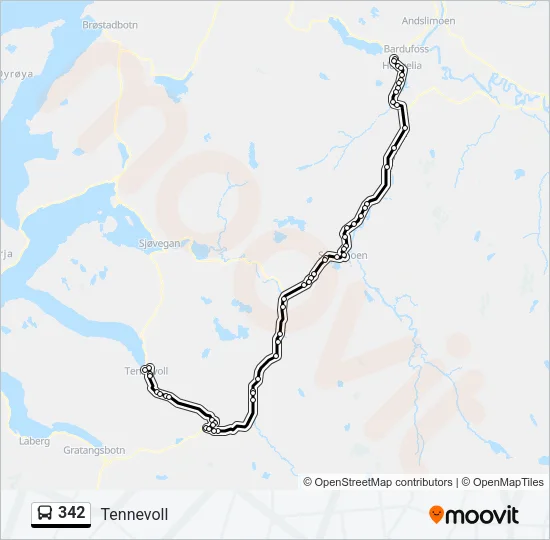 342 Bus Line Map