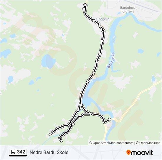 342 Bus Line Map