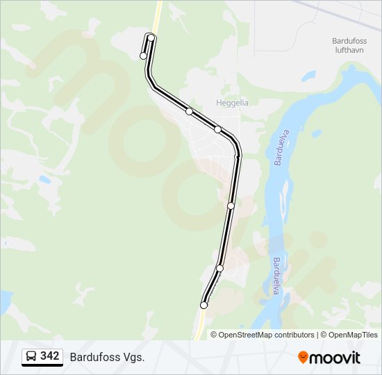 342 Bus Line Map