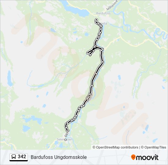 342 Bus Line Map