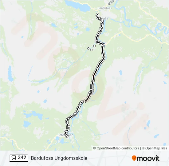 342 buss Linjekart