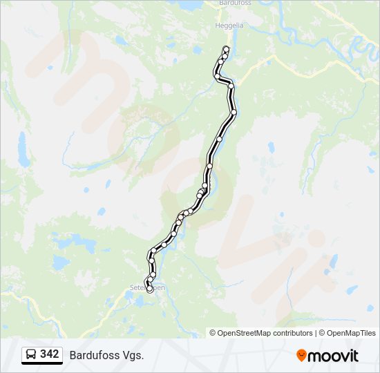 342 Bus Line Map