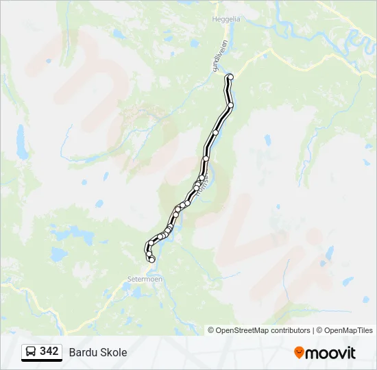 342 Bus Line Map