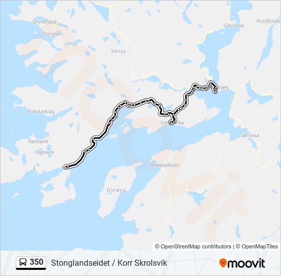 350 bus Line Map