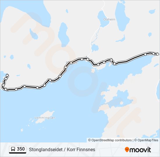 350 bus Line Map