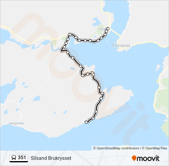 351 Bus Line Map