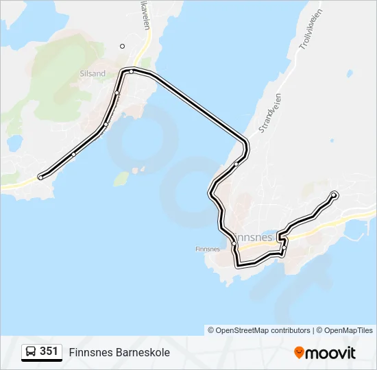 351 Bus Line Map