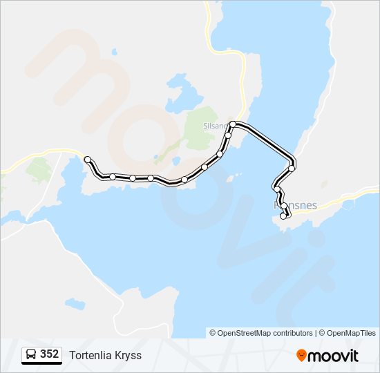 352 bus Line Map