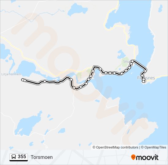 355 Bus Line Map