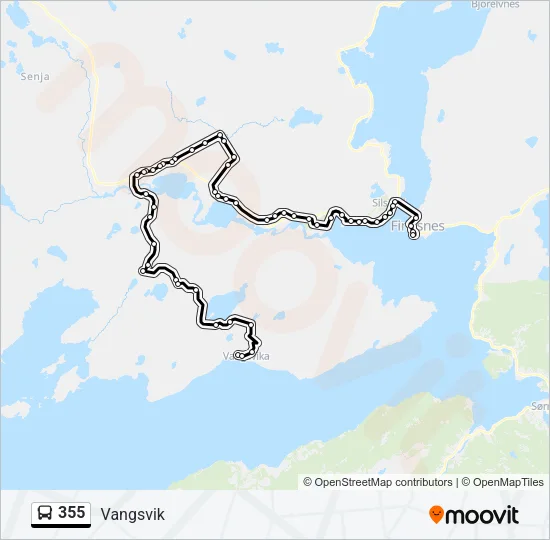 355 Bus Line Map