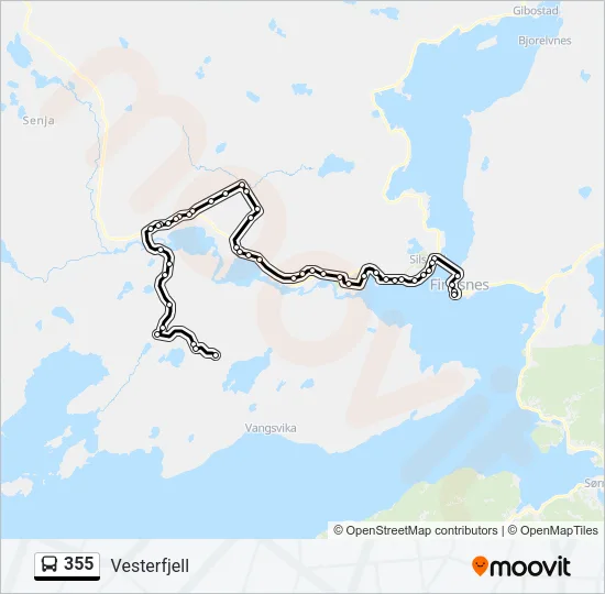 355 Bus Line Map