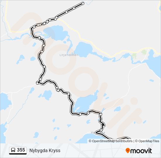 355 Bus Line Map
