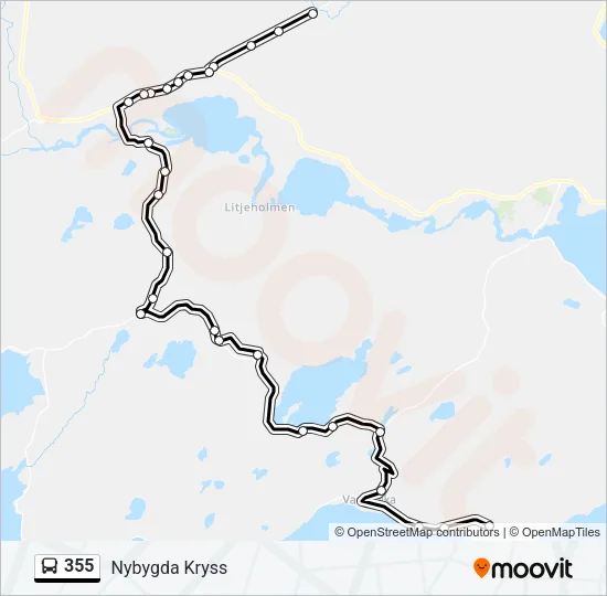 355 Bus Line Map