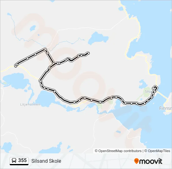 355 Bus Line Map