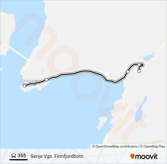 355 Bus Line Map