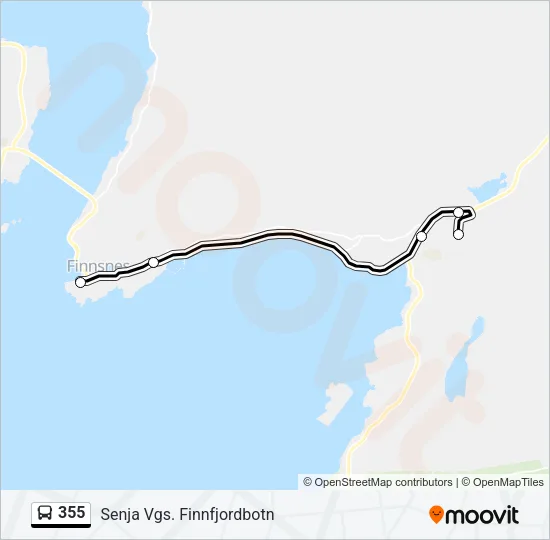 355 Bus Line Map