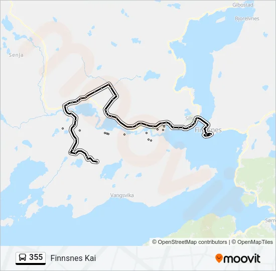 355 Bus Line Map
