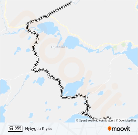 355 bus Line Map