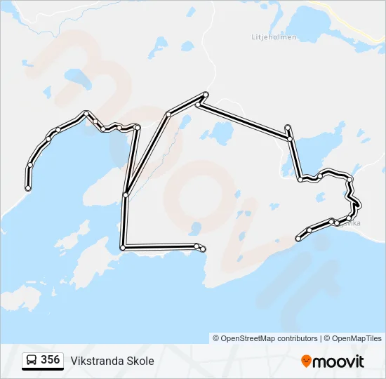 356 Bus Line Map