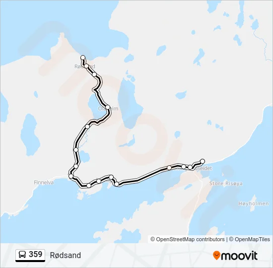359 Bus Line Map