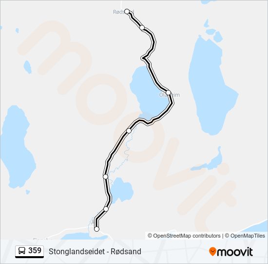 359 bus Line Map