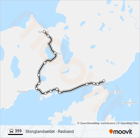 359 bus Line Map