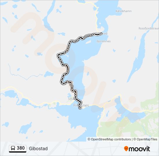 380 Bus Line Map