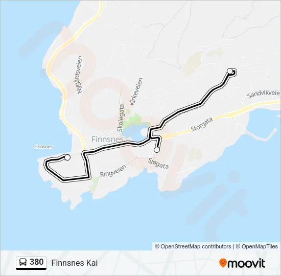 380 Bus Line Map