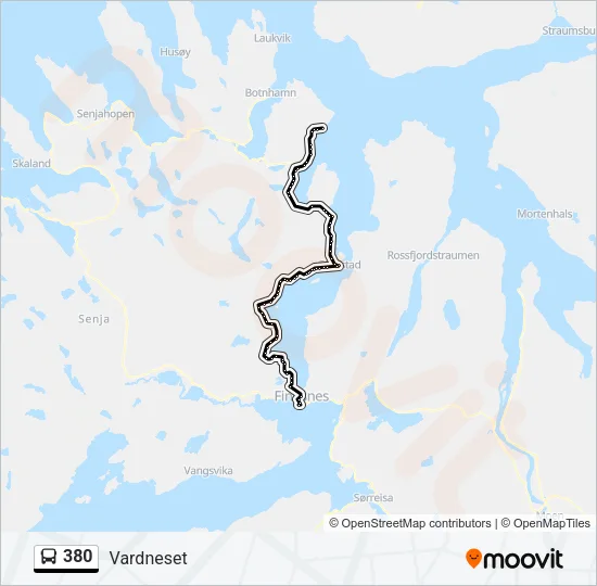 380 Bus Line Map