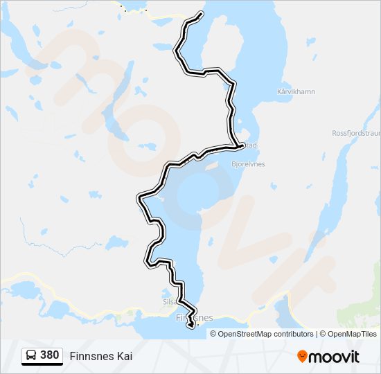 380 Bus Line Map
