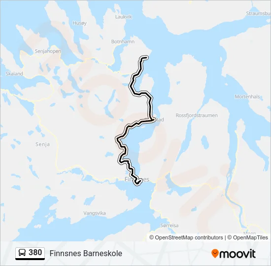 380 Bus Line Map