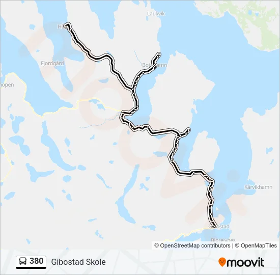 380 Bus Line Map