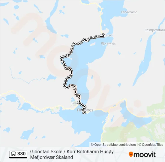 380 Bus Line Map