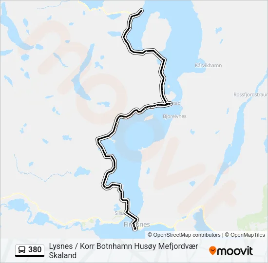 380 Bus Line Map