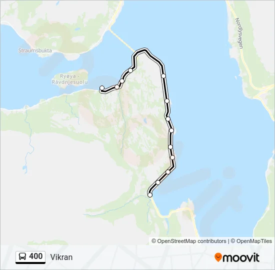400 Bus Line Map