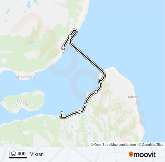400 Bus Line Map