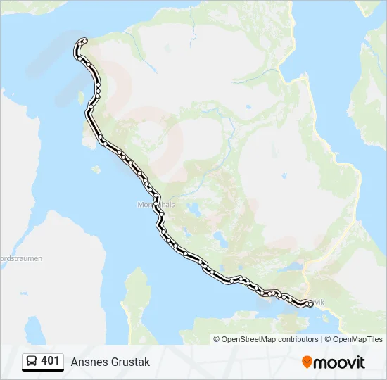 401 Bus Line Map