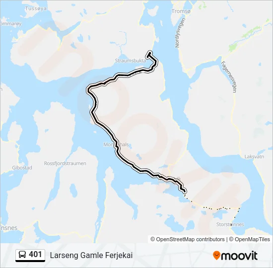 401 Bus Line Map