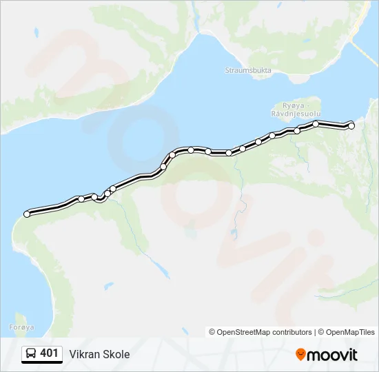 401 Bus Line Map