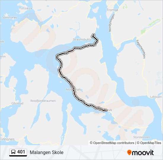 401 Bus Line Map
