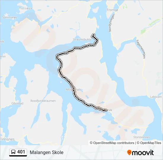 401 Bus Line Map