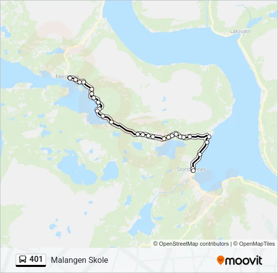 401 Bus Line Map