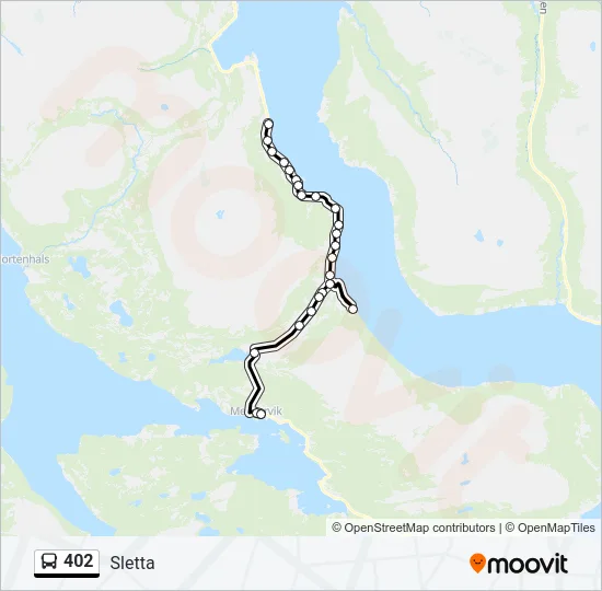 402 Bus Line Map