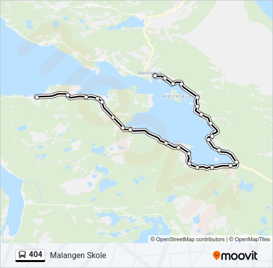 404 Bus Line Map