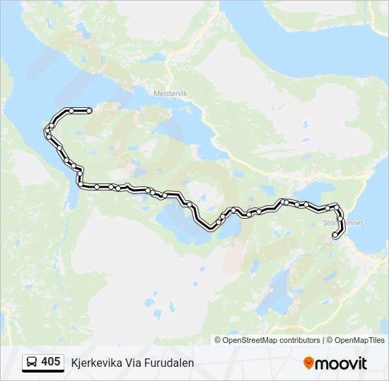 405 Bus Line Map
