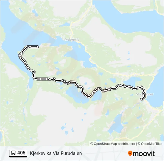 405 Bus Line Map