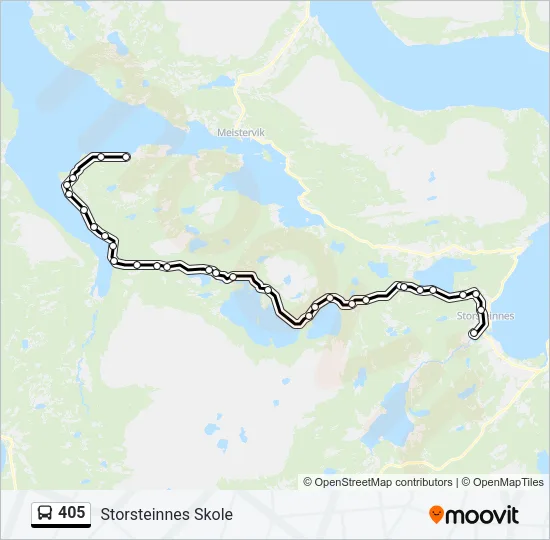 405 Bus Line Map